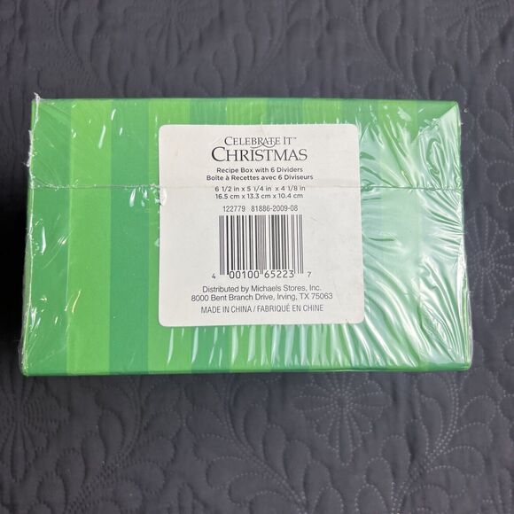 Lot Of 2 NEW Christmas Holiday Decor, Set of Tealights & Holiday Recipe Card Box - Picture 6 of 10